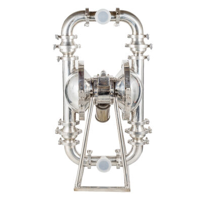 Bomba de diafragma dupla AODD de aço inoxidável com pressão máxima de 120 psi e fluxo máximo de 150 gpm