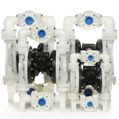 PVDF Shell Air Operated Double Diaphragm Pump com pressão máxima de 120 psi e fluxo máximo de 40 gpm para tratamento de águas residuais